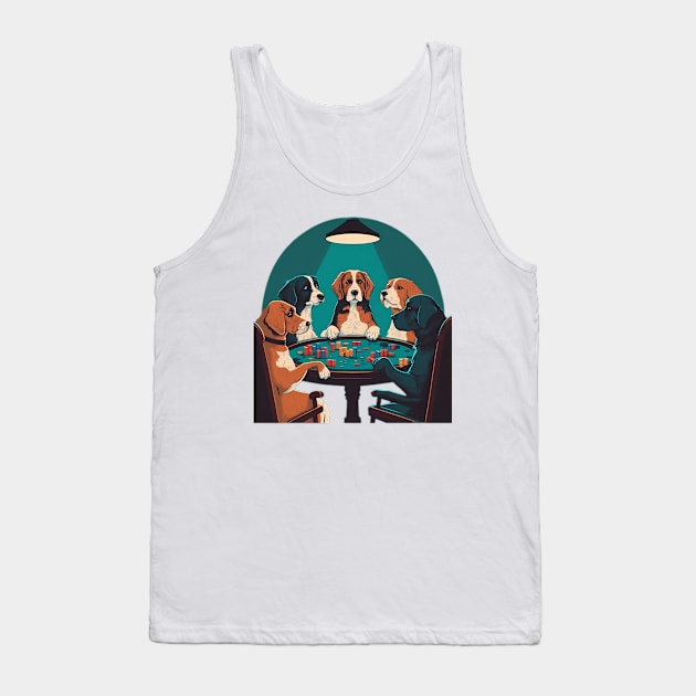 Five Dogs Ante Up for Poker Night Tank Top by zoocostudio